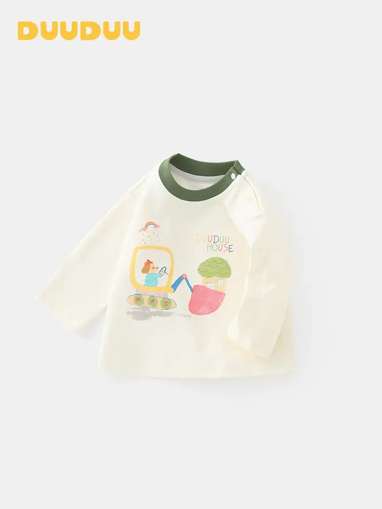 Duuduu Long Sleeve T-Shirt for Girls Baby Autumn Wear - Image 4