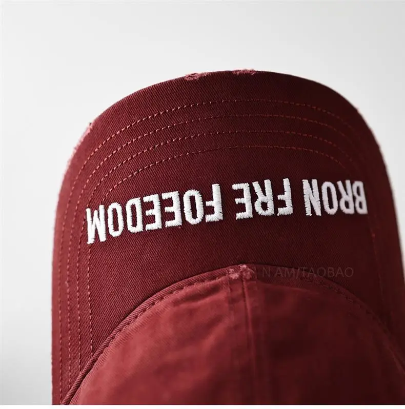 Maroon Embroidered Baseball Cap with "Bron Fire Foedom" Design — feature 11