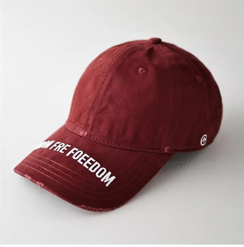 Maroon Embroidered Baseball Cap with "Bron Fire Foedom" Design — feature 5