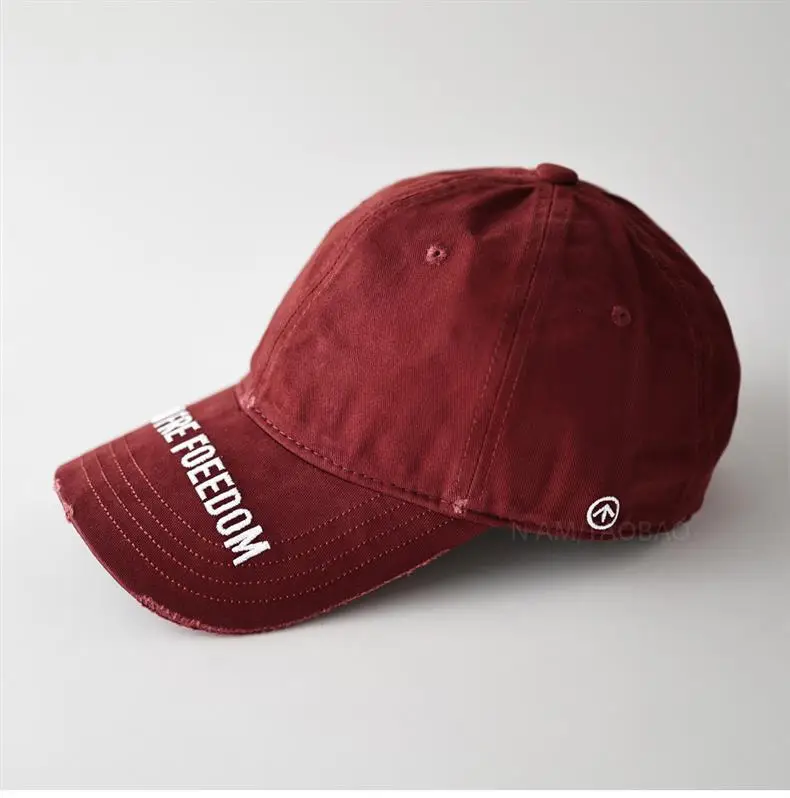 Maroon Embroidered Baseball Cap with "Bron Fire Foedom" Design — feature 8