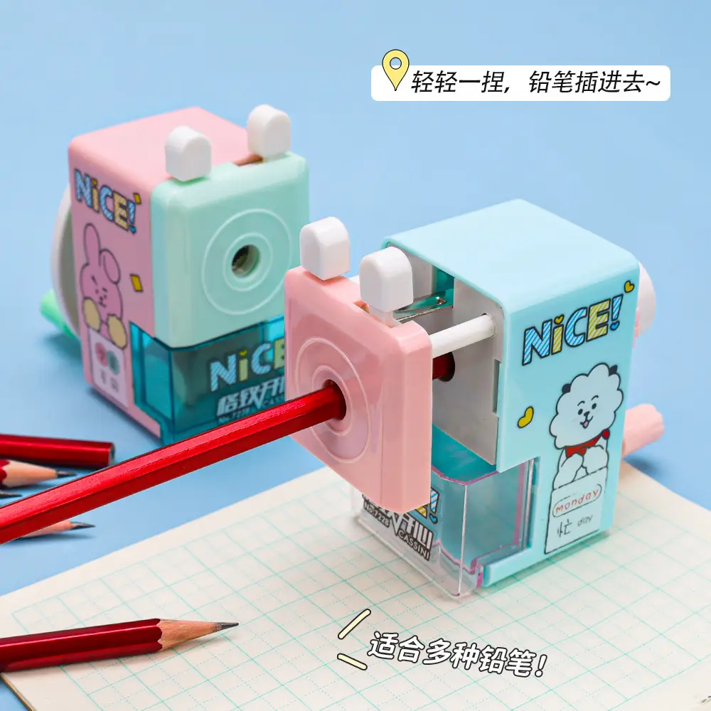 Cartoon Hand-Cranked Pencil Sharpener, Automatic Pencil Sharpener for Primary School Students, Continuous Lead Feeding, Labor-Saving Pencil Sharpener Wholesale