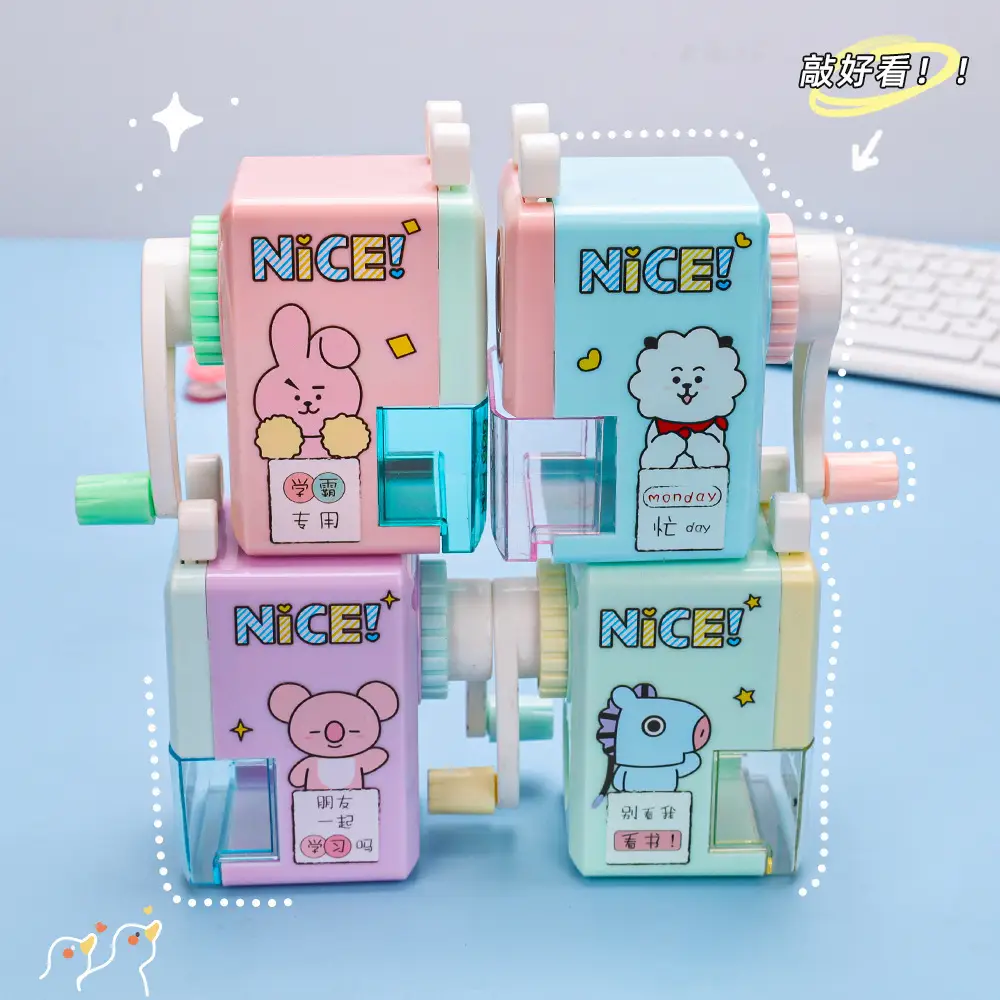 Cartoon Hand-Cranked Pencil Sharpener, Automatic Pencil Sharpener for Primary School Students, Continuous Lead Feeding, Labor-Saving Pencil Sharpener Wholesale