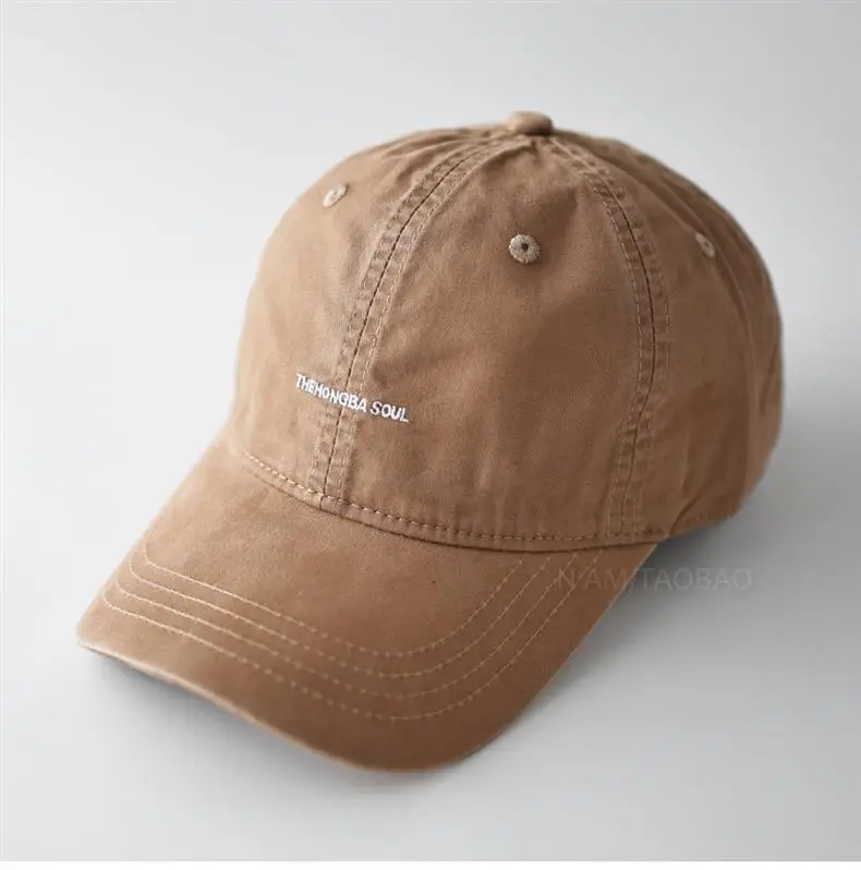 Minimalist Brown Baseball Cap with Embroidery — feature 3