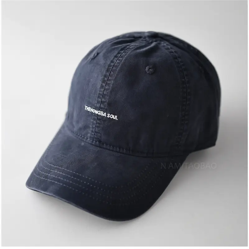 Minimalist Brown Baseball Cap with Embroidery - Image 2