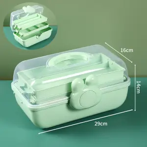 Children's Bow Storage Box, Hair Accessory Storage Box, Girls' Rubber Band and Jewelry Storage Box, Multi-Layer Transparent Jewelry Box