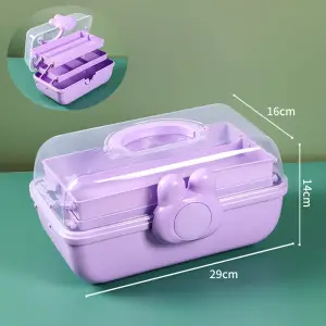 Children's Bow Storage Box, Hair Accessory Storage Box, Girls' Rubber Band and Jewelry Storage Box, Multi-Layer Transparent Jewelry Box