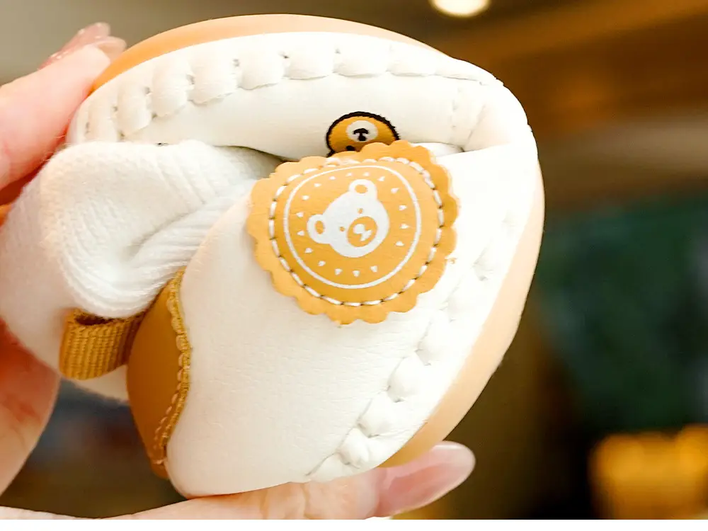 Baby Shoes White Green Newborn Soft Sole 0-1Y — feature 2