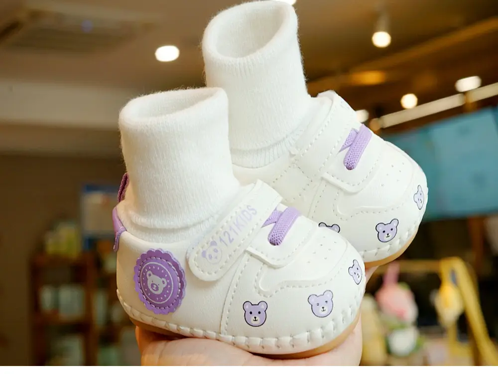 Baby Shoes White Green Newborn Soft Sole 0-1Y — feature 6