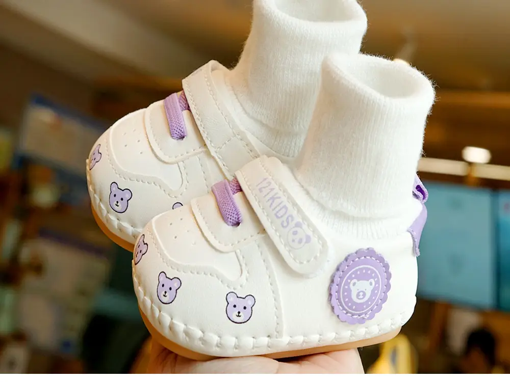 Baby Shoes White Green Newborn Soft Sole 0-1Y — feature 7