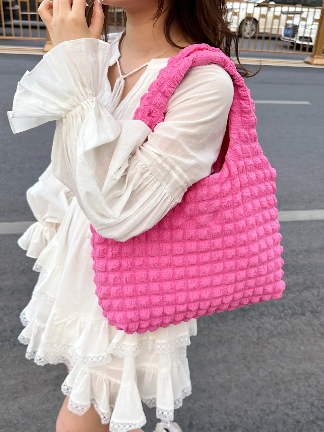 Pink Bubble Shoulder Bag for Women 2025 - Image 8