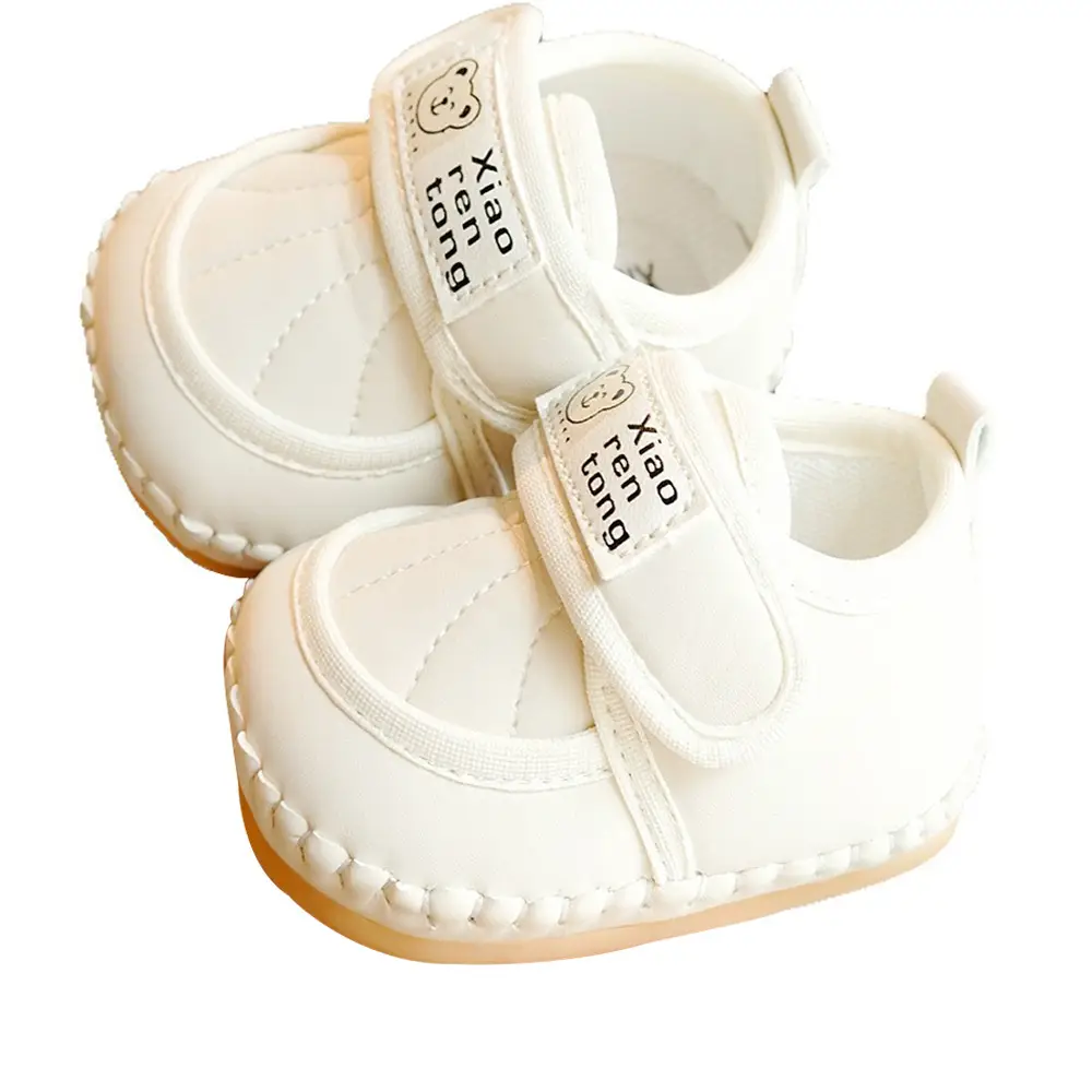 White Soft Sole Beginner Baby Shoes 0-1 Years