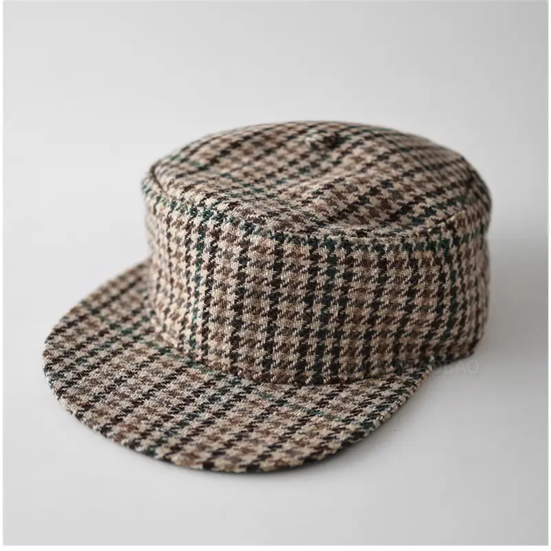 Black Flat-Brim Hat for Men Women Unisex Casual Sunshade