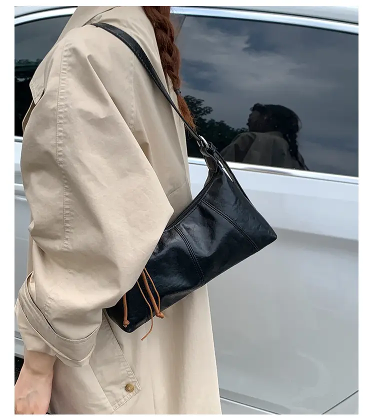 Brown Leather Shoulder Bag for Women Autumn New Niche Design — feature 20