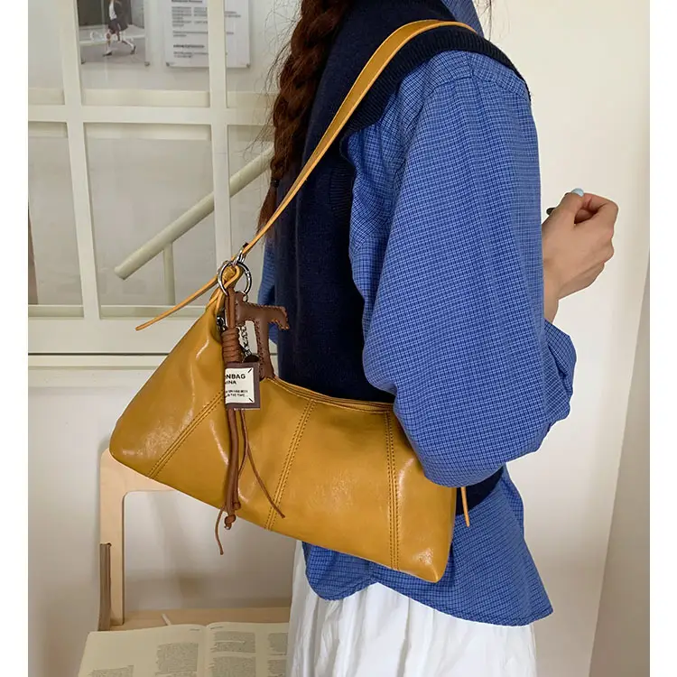 Brown Leather Shoulder Bag for Women Autumn New Niche Design — feature 28