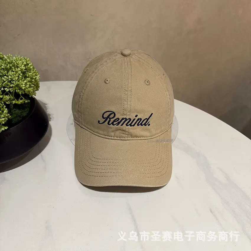 Pink Letter Embroidered Women's Baseball Cap