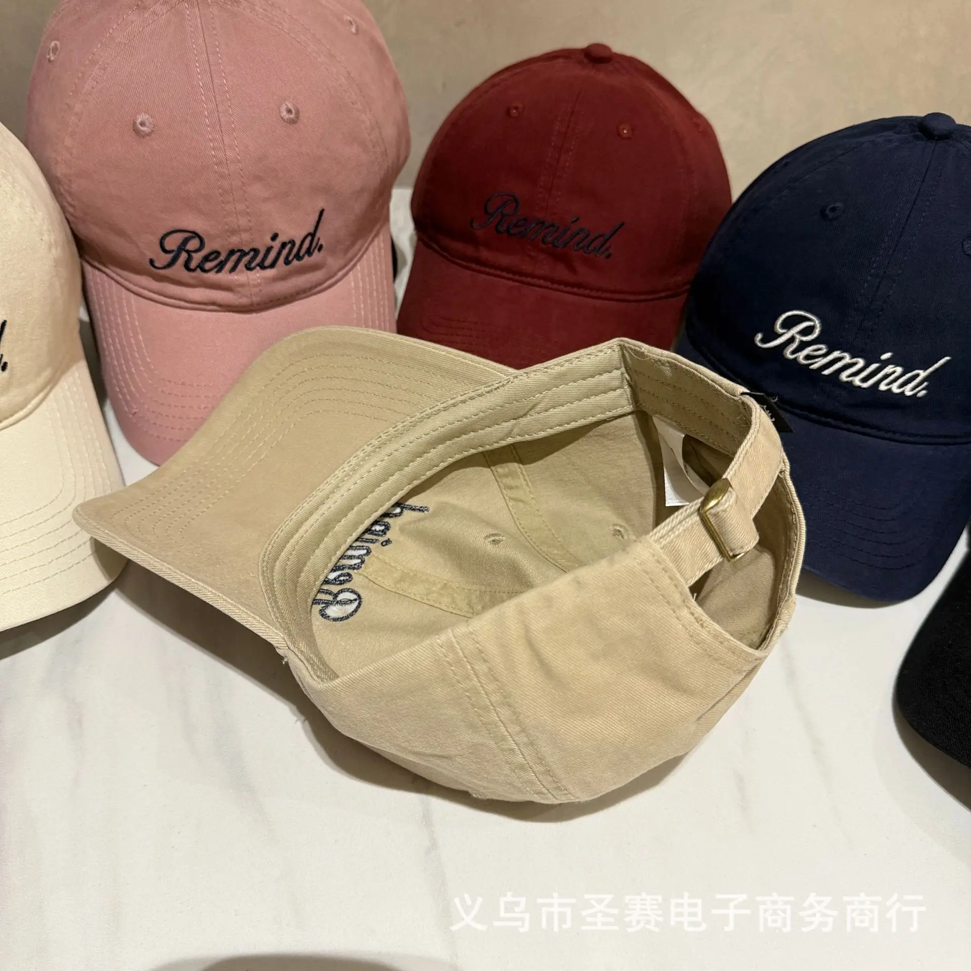 Pink Letter Embroidered Women's Baseball Cap
