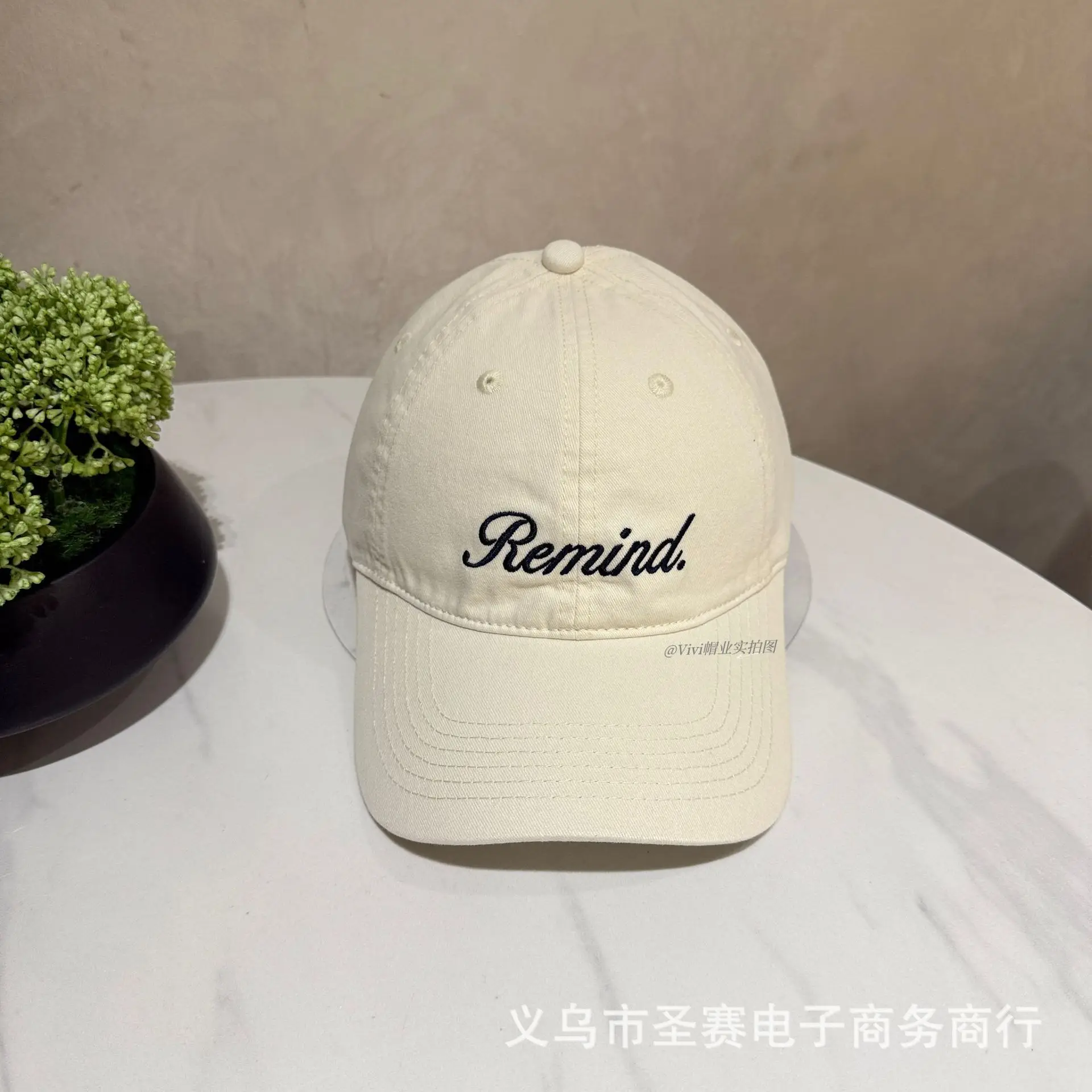 Pink Letter Embroidered Women's Baseball Cap