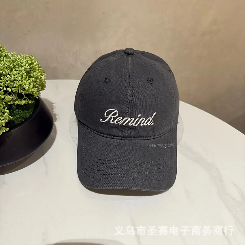 Pink Letter Embroidered Women's Baseball Cap