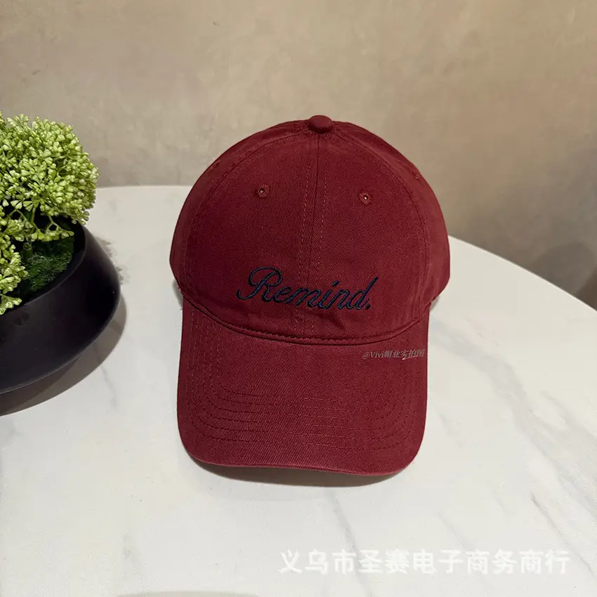 Pink Letter Embroidered Women's Baseball Cap