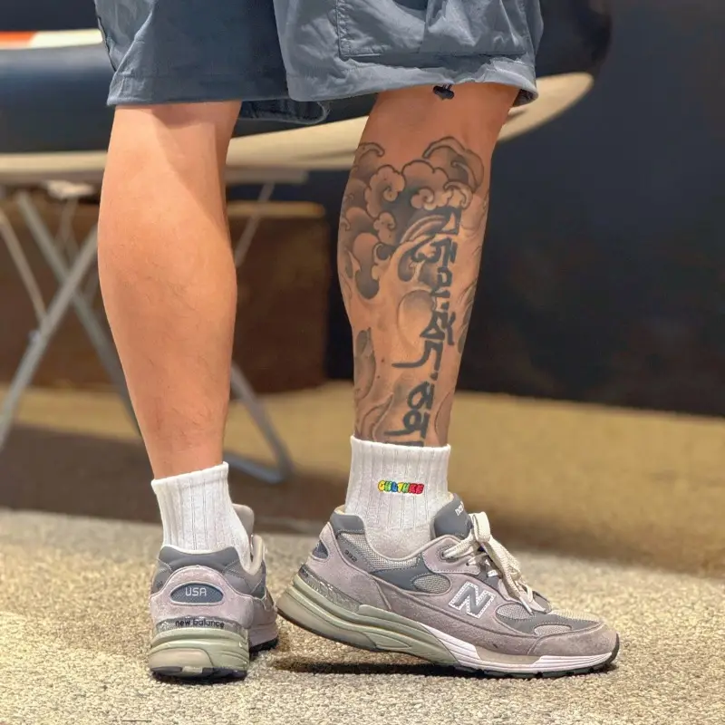 Cityboy Socks Men's Korean Style Ins Trendy Embroider Stylish Colorfulful Letter Accent High Street Skateboarding Sports Mid-Calf Socks
