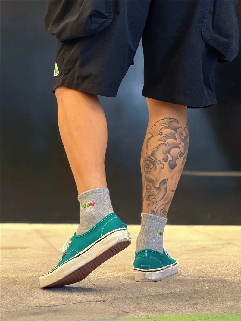 Cityboy Socks Men's Korean Style Ins Trendy Embroider Stylish Colorfulful Letter Accent High Street Skateboarding Sports Mid-Calf Socks — feature 15