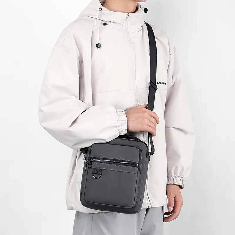 Men's Grey Crossbody Bag for Daily Use - Image 7