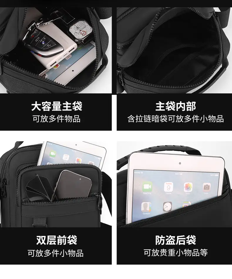 Men's Grey Crossbody Bag for Daily Use — feature 7