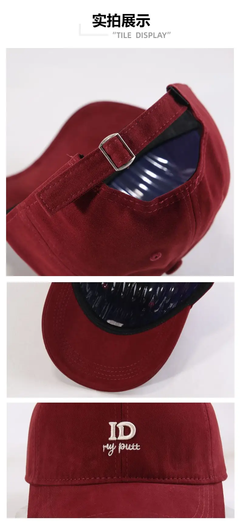 Pink Embroidered Women's Baseball Cap with My Pulse Design — feature 14