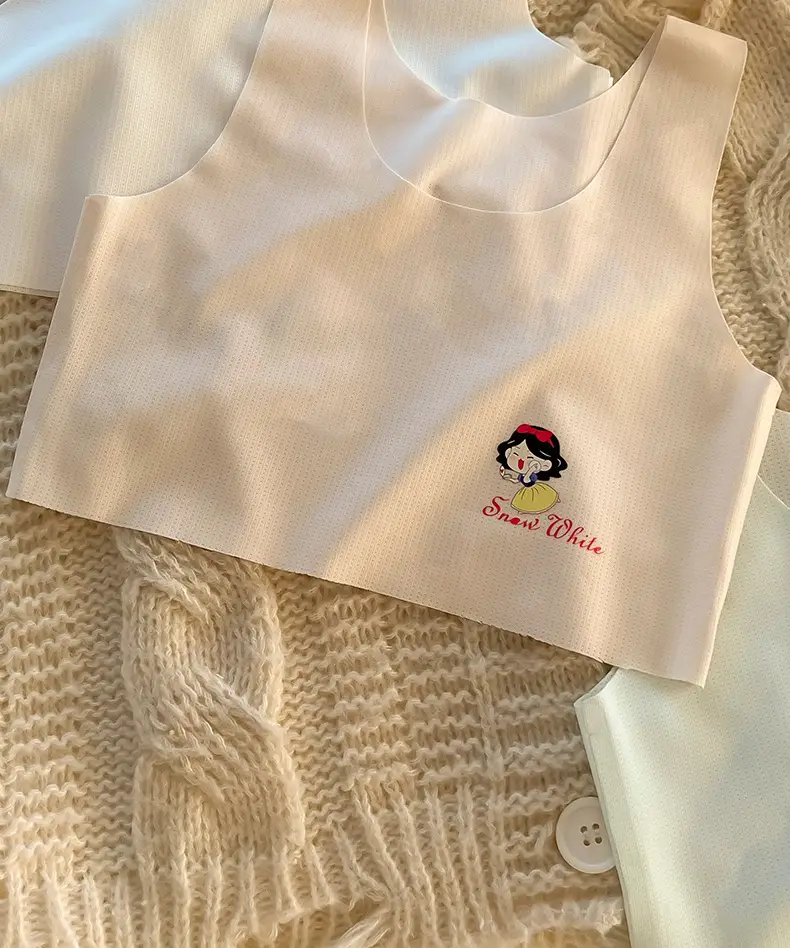 7-14 Year Old Girls Development Period Girls Vest Seamless Ice Silk Kidsren's Intimates Little Girls Primary School Students Summer Thin — feature 5