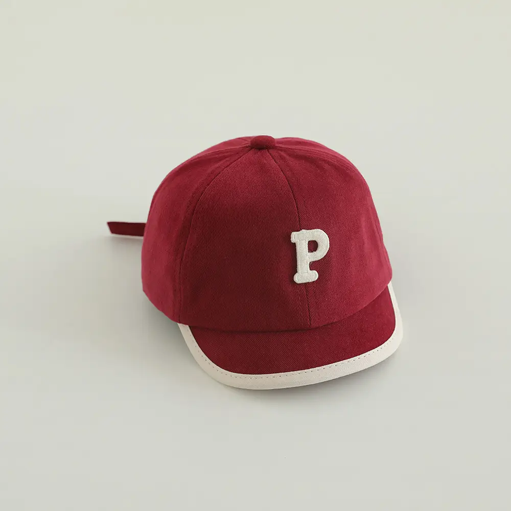 Baby Cap with Letter P Navy Spring Autumn — feature 2