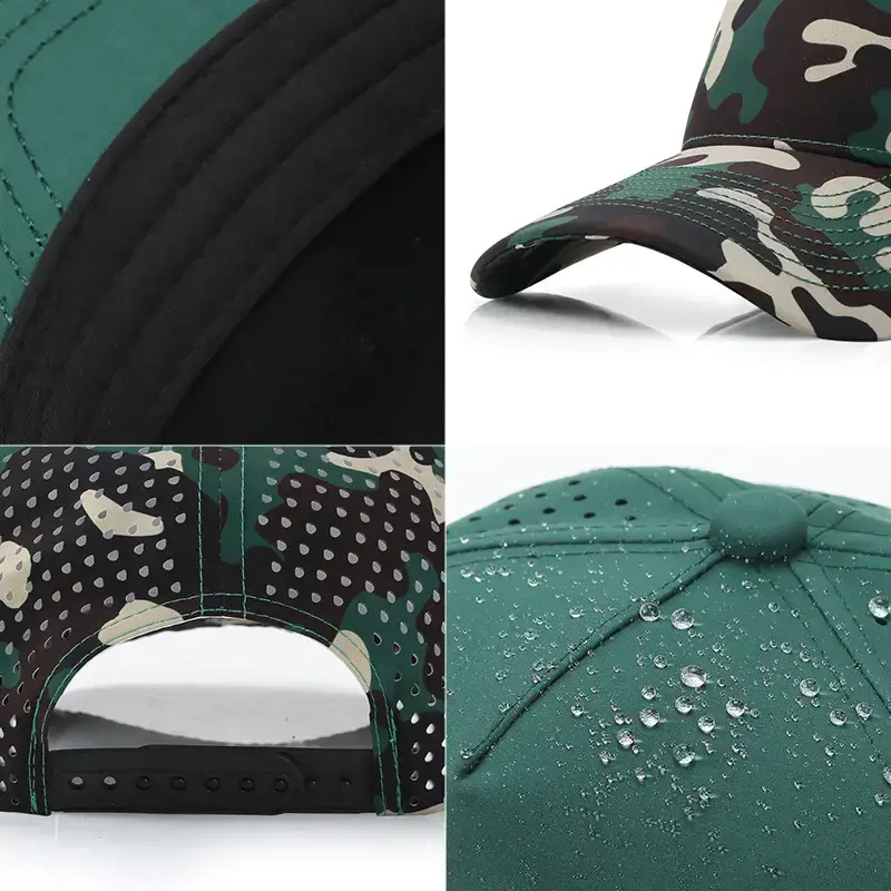 Men's Grey Camo Mesh Baseball Cap with 2000+ UV Protection - Image 11