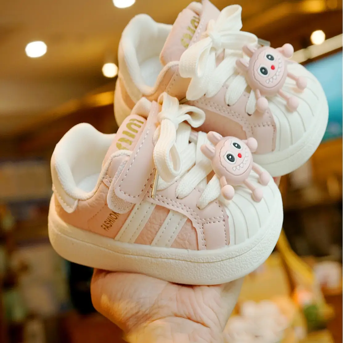 Toddler Shoes Pink Cartoon Soft Sole 1-2Y