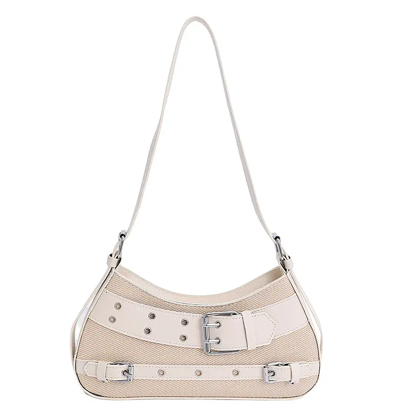 Trendy Biker Style Shoulder Bag 2025 Green Gray - Image 10