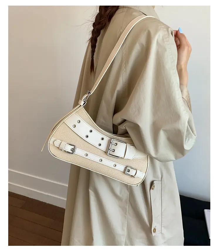 Trendy Biker Style Shoulder Bag 2025 Green Gray — feature 15
