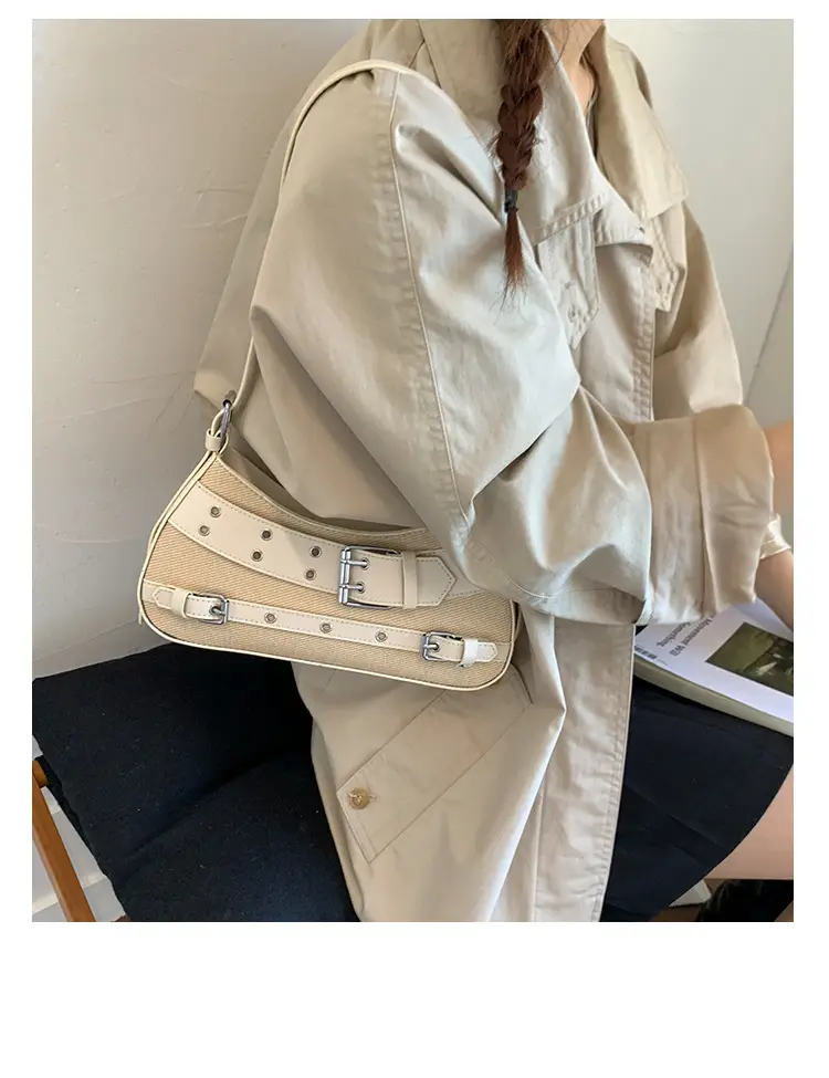Trendy Biker Style Shoulder Bag 2025 Green Gray — feature 18
