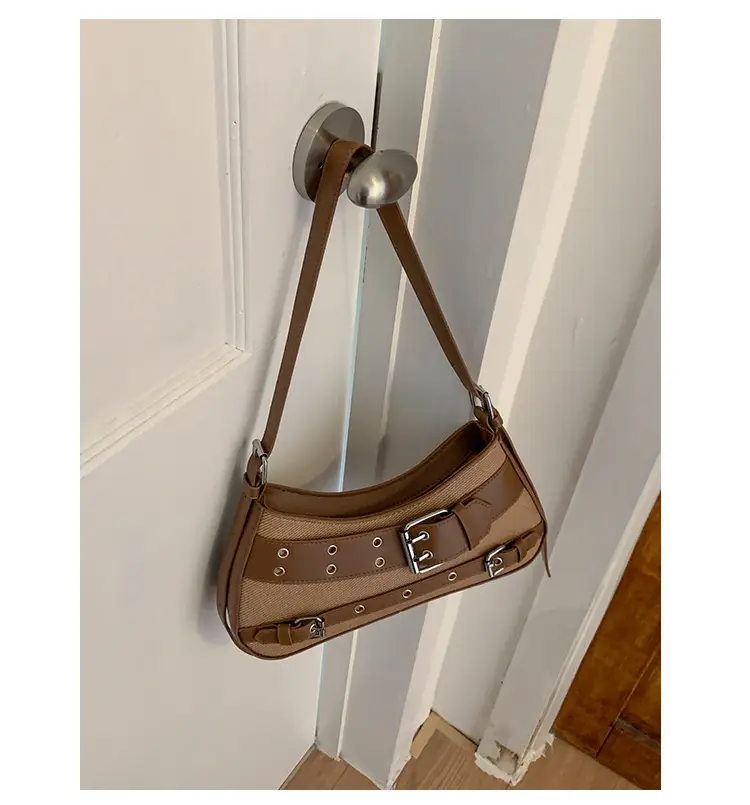 Trendy Biker Style Shoulder Bag 2025 Green Gray — feature 32