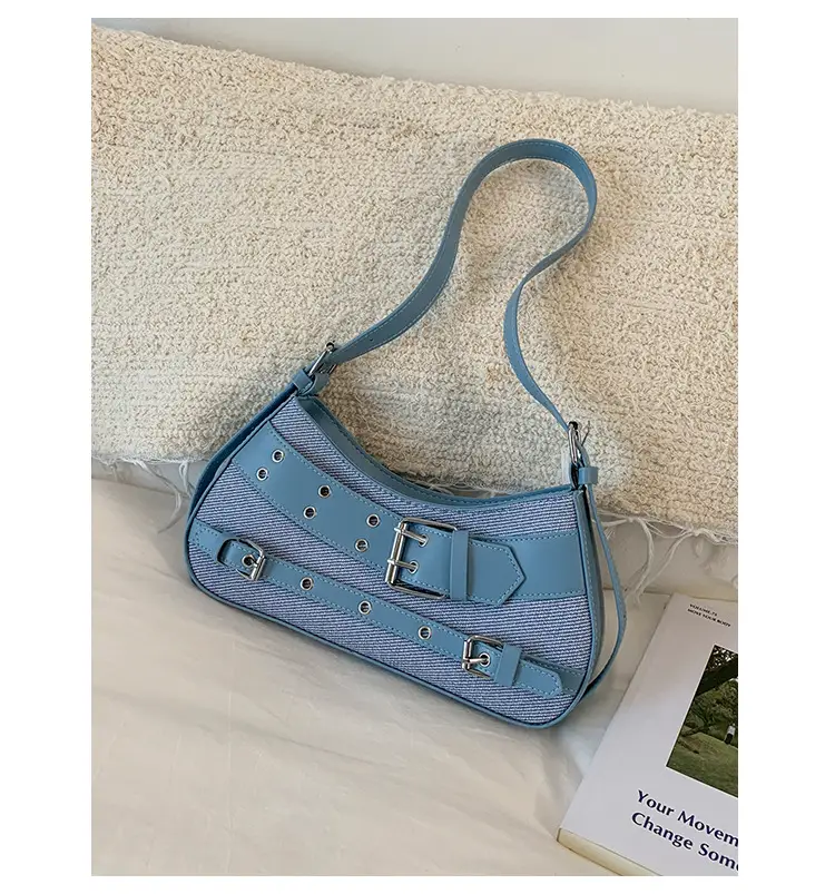 Trendy Biker Style Shoulder Bag 2025 Green Gray — feature 36