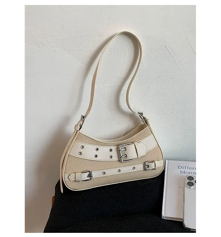 Trendy Biker Style Shoulder Bag 2025 Green Gray — feature 37