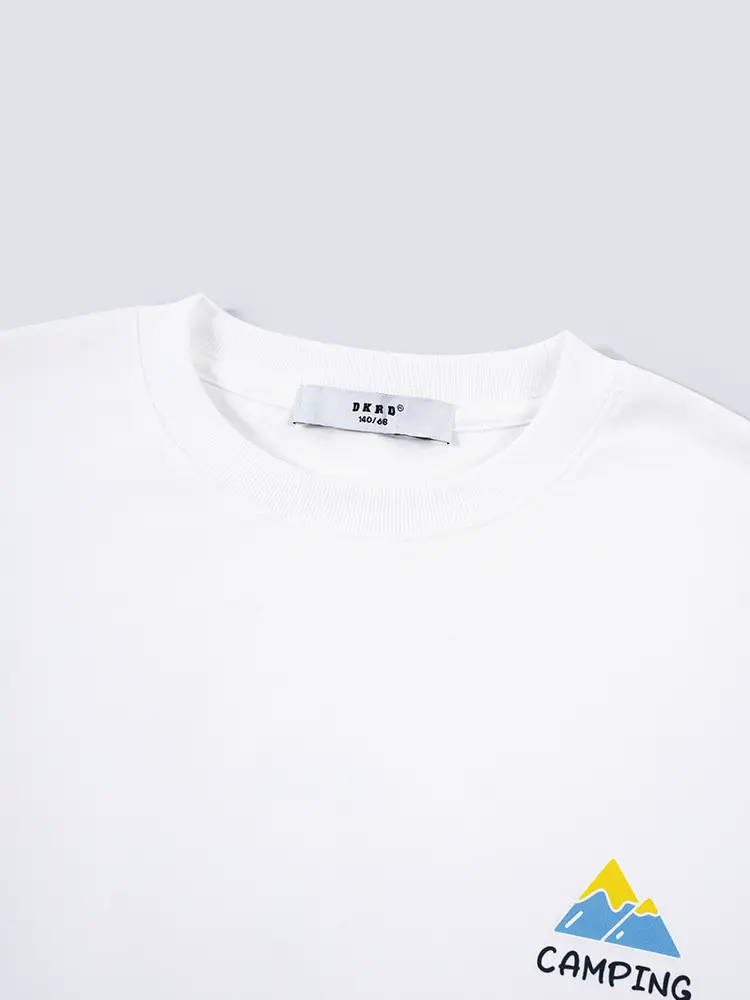 White Cotton Long Sleeve T-Shirt for Kids Girls Boys - Image 8