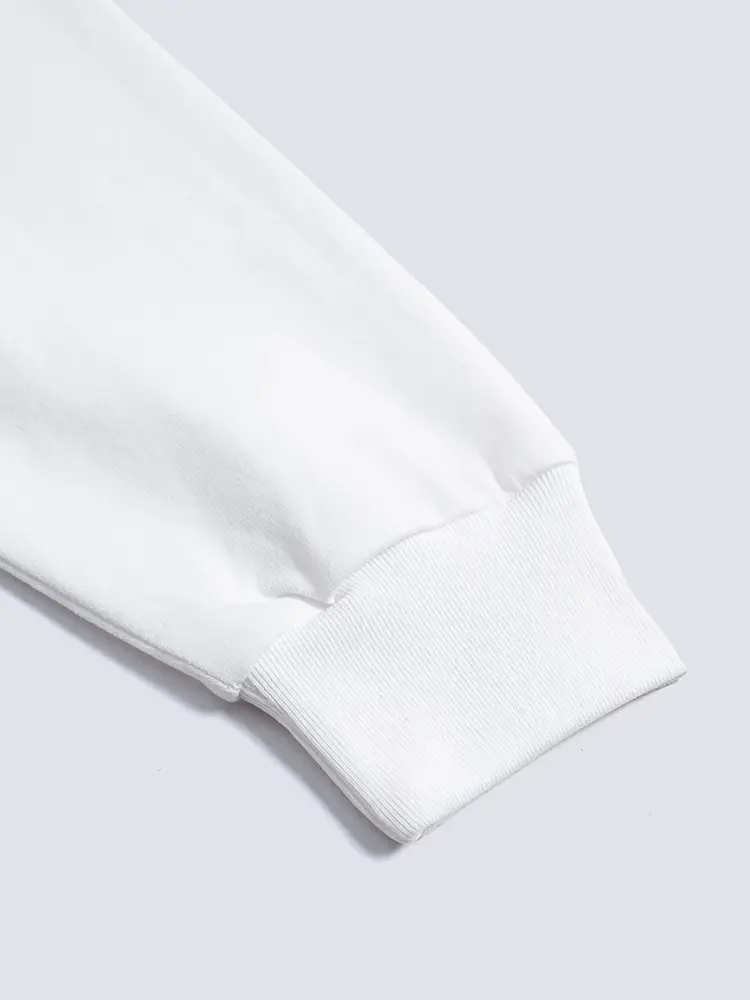 White Cotton Long Sleeve T-Shirt for Kids Girls Boys - Image 11