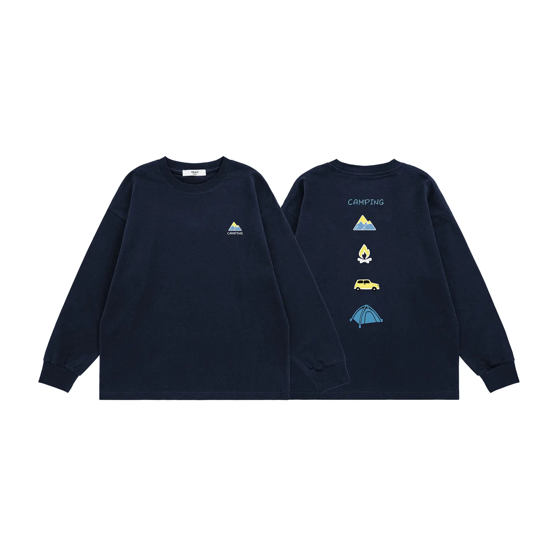 White Cotton Long Sleeve T-Shirt for Kids Girls Boys - Image 2