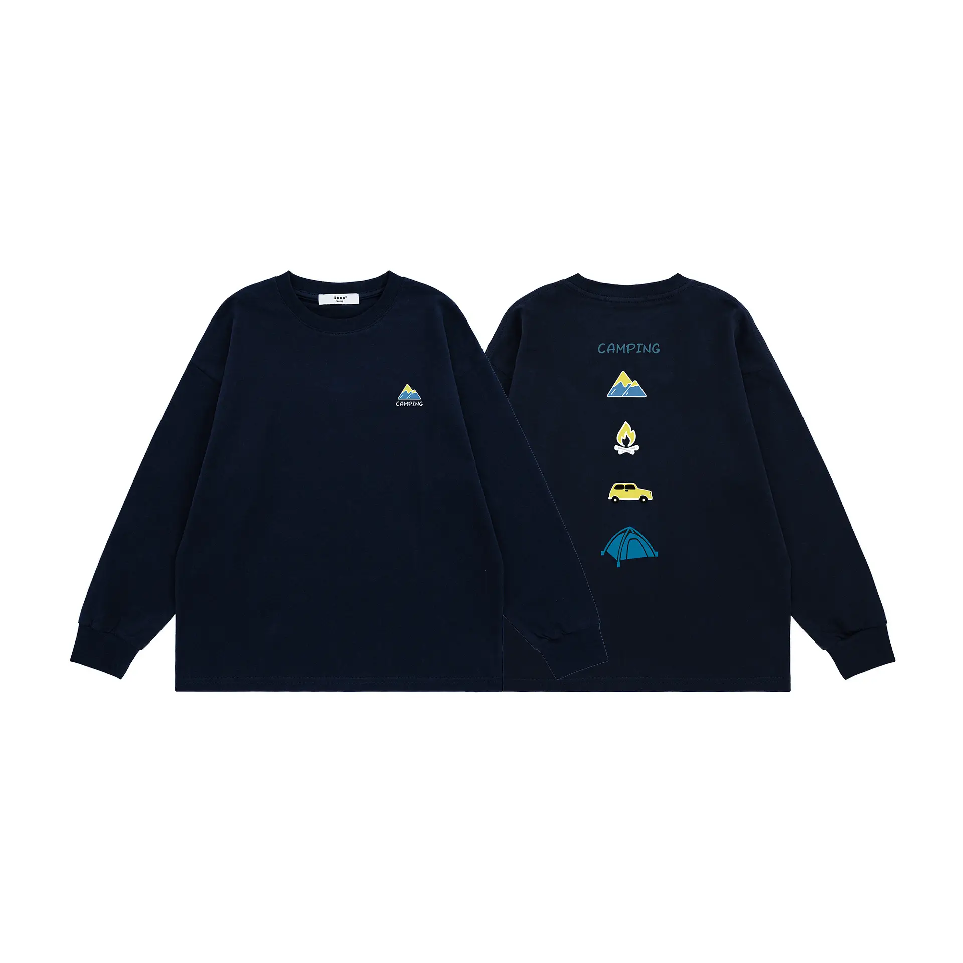 White Cotton Long Sleeve T-Shirt for Kids Girls Boys - Image 4