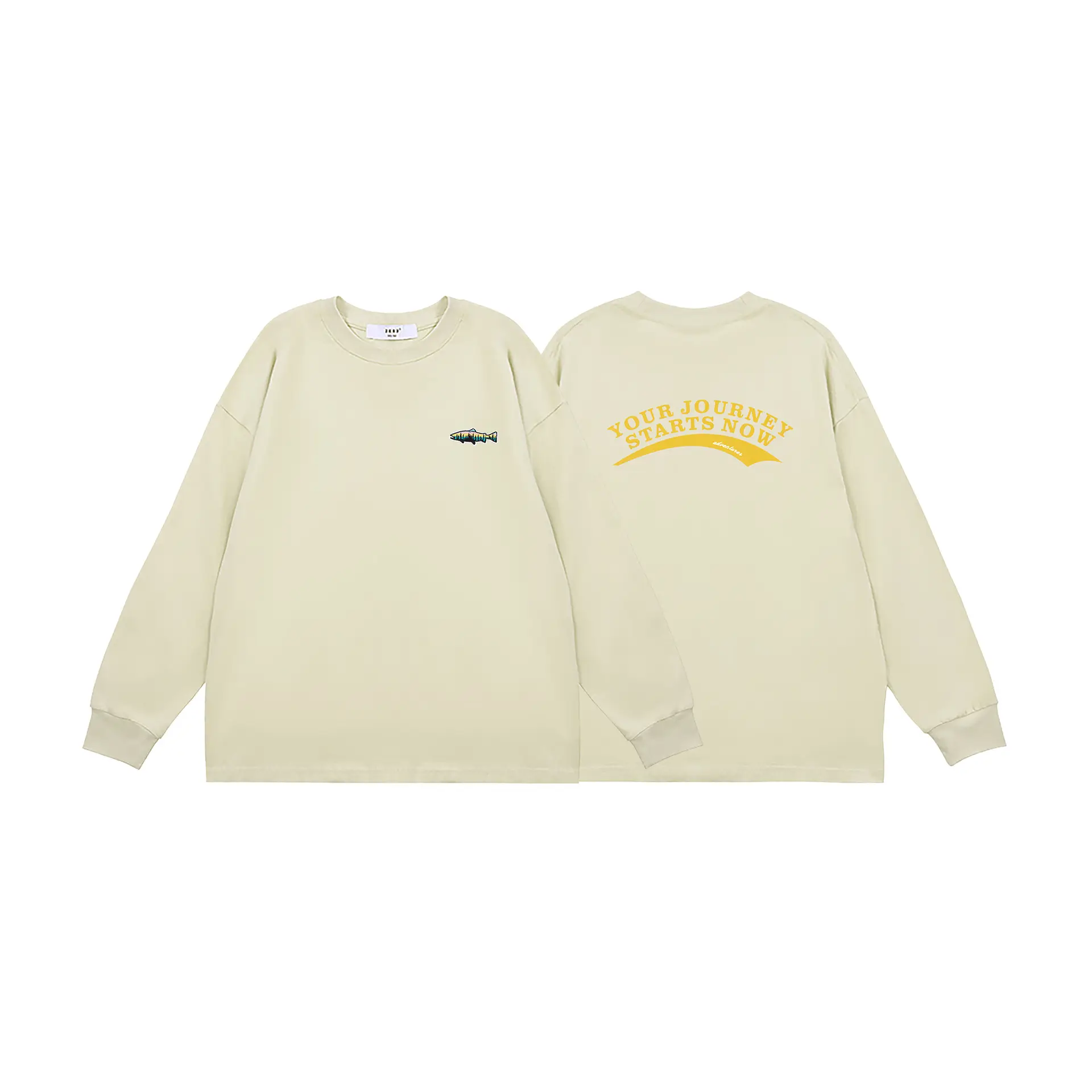 White Cotton Long Sleeve T-Shirt for Kids Girls Boys - Image 5