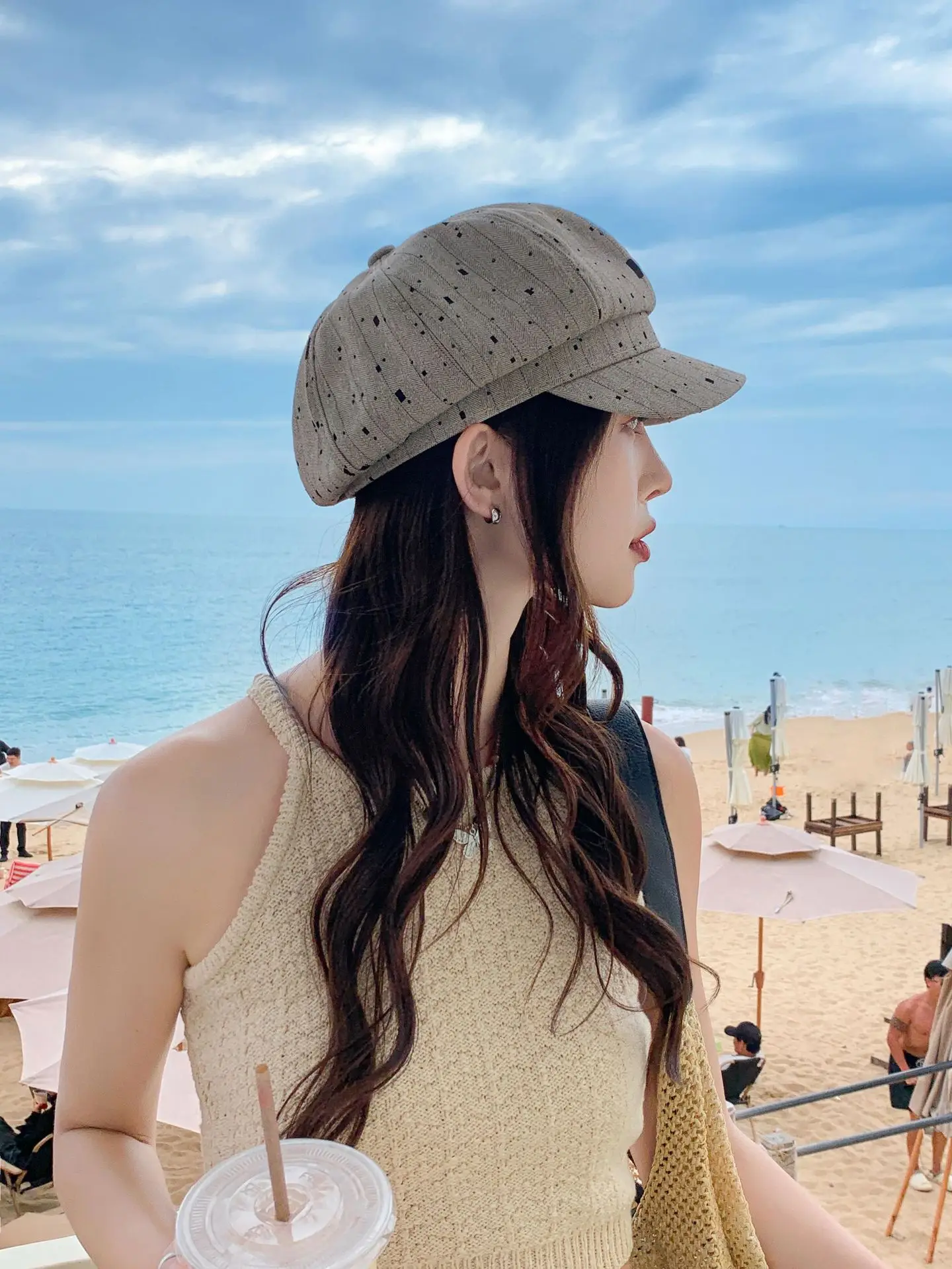 Women Duckbill Beret Smaller Face Hat for Summer — feature 17