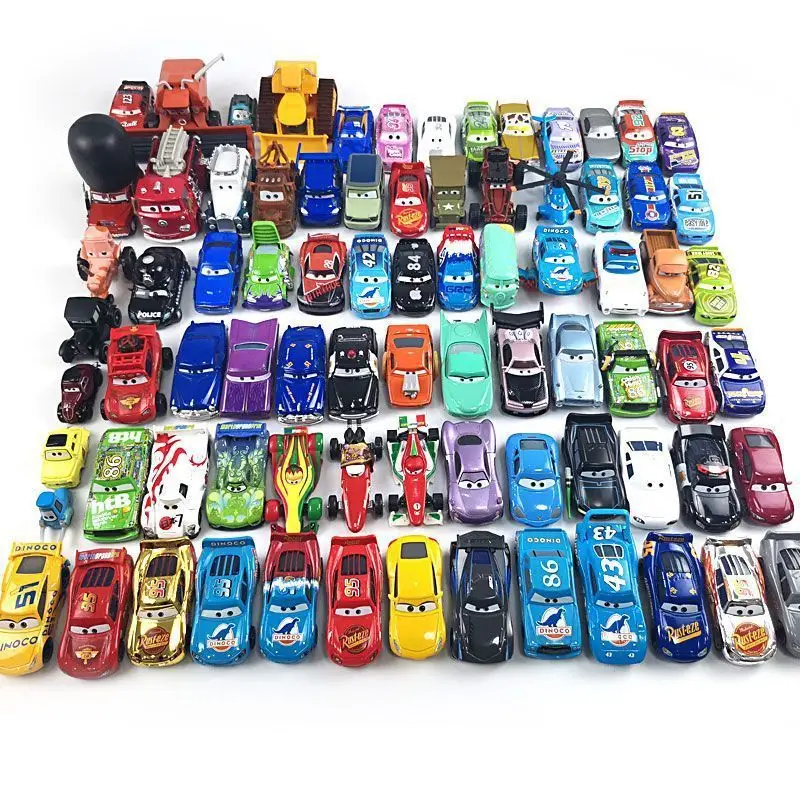 Cars Genuine Alloy Car Lightning Mcqueen Car Tooth Car King Road Tyrant Children's Toys Complete Set