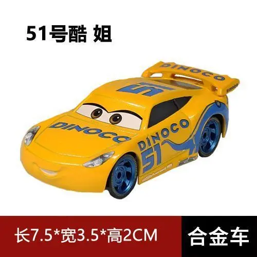 Cars Genuine Alloy Car Lightning Mcqueen Car Tooth Car King Road Tyrant Children's Toys Complete Set