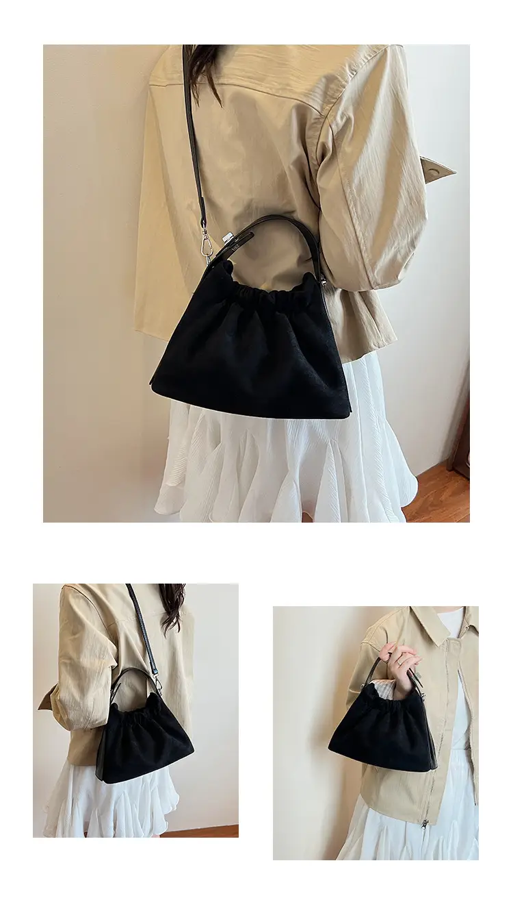 Trendy Pleated Shoulder Bag for Women Tan — feature 10