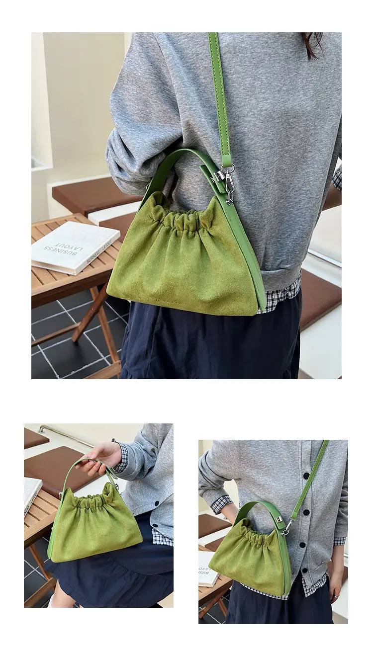 Trendy Pleated Shoulder Bag for Women Tan — feature 12