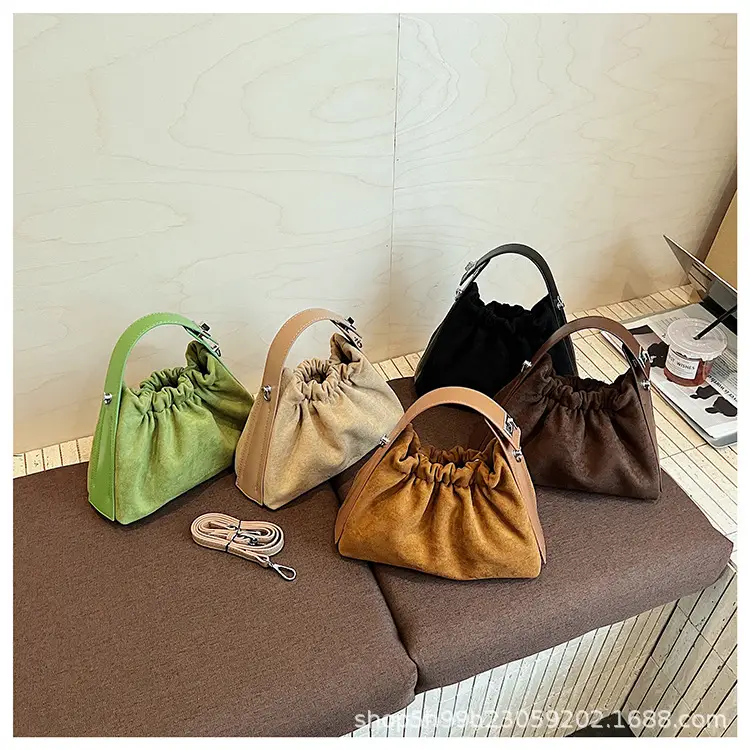 Trendy Pleated Shoulder Bag for Women Tan — feature 13