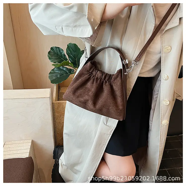Trendy Pleated Shoulder Bag for Women Tan — feature 17